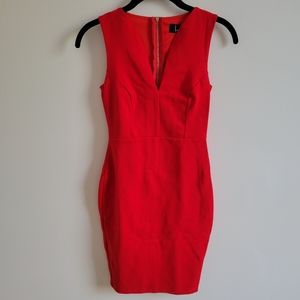 Red Bodycon dress.